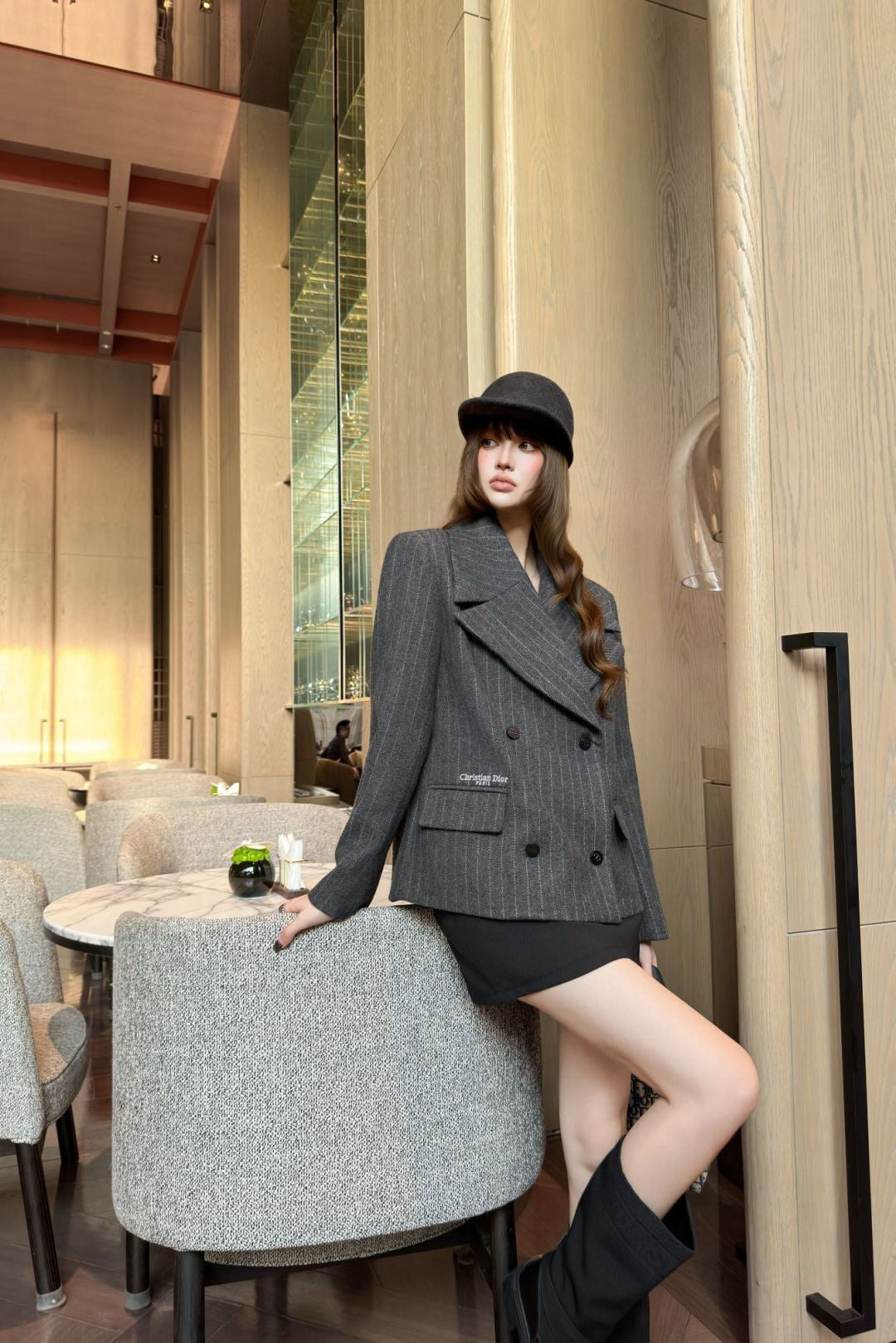 CD 25fw stripe blazer