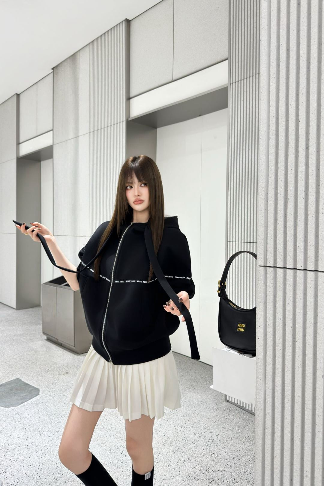 Miu 25fw hooded jacket