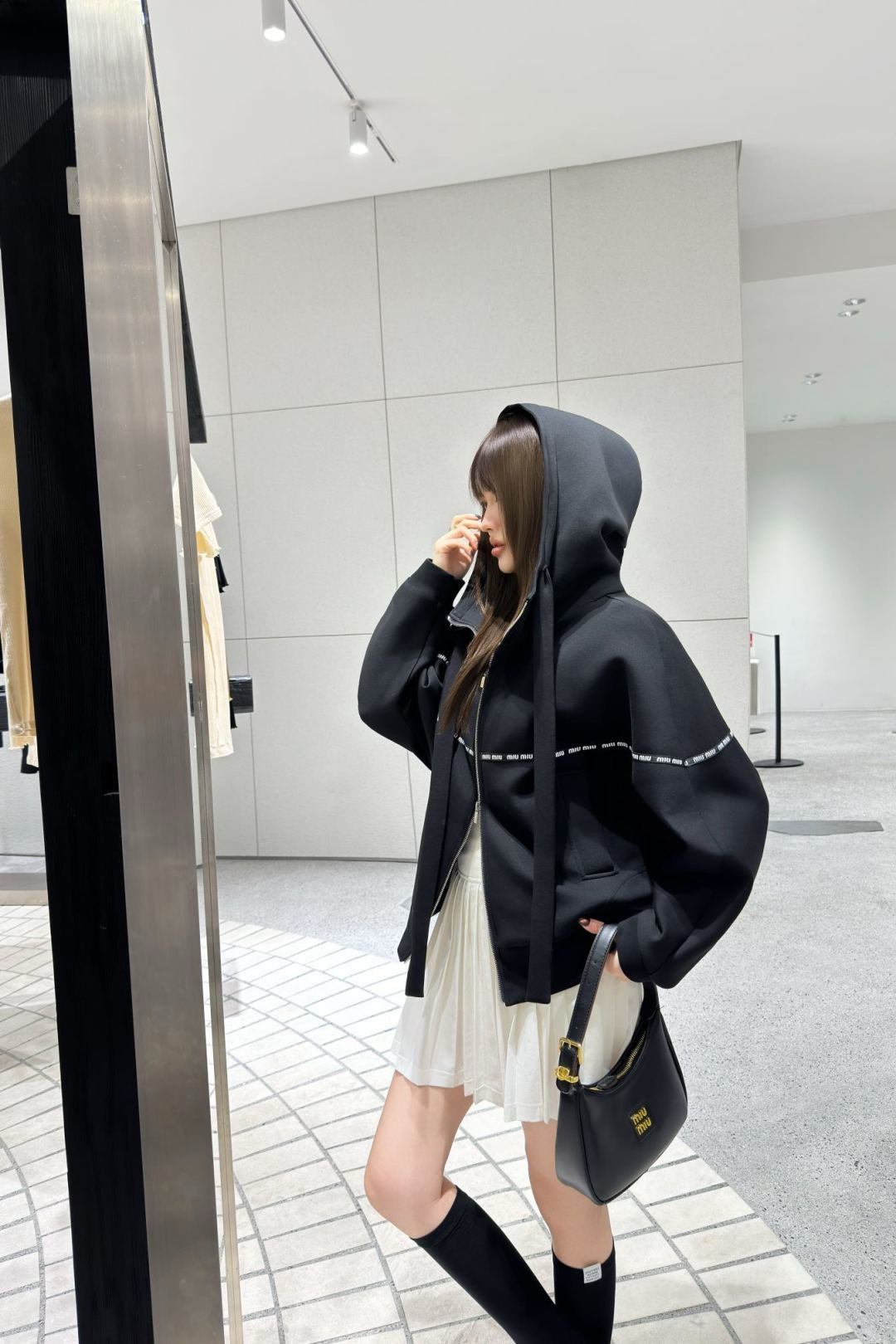 Miu 25fw hooded jacket