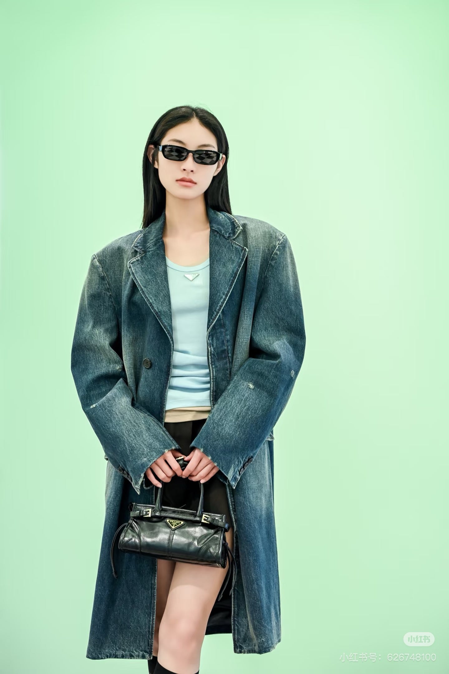 Prad 25fw denim blazer