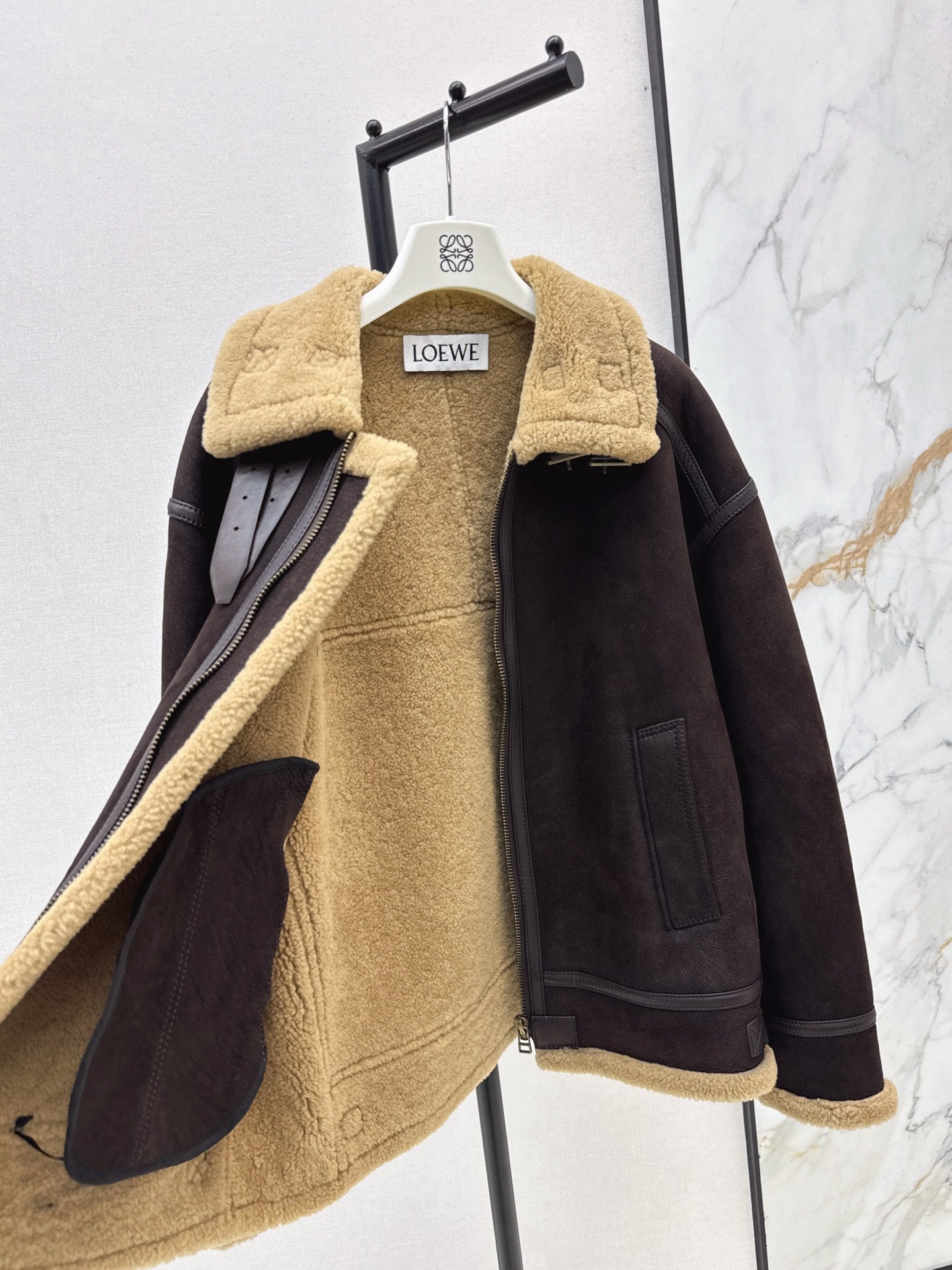 Loe 25fw leather jacket