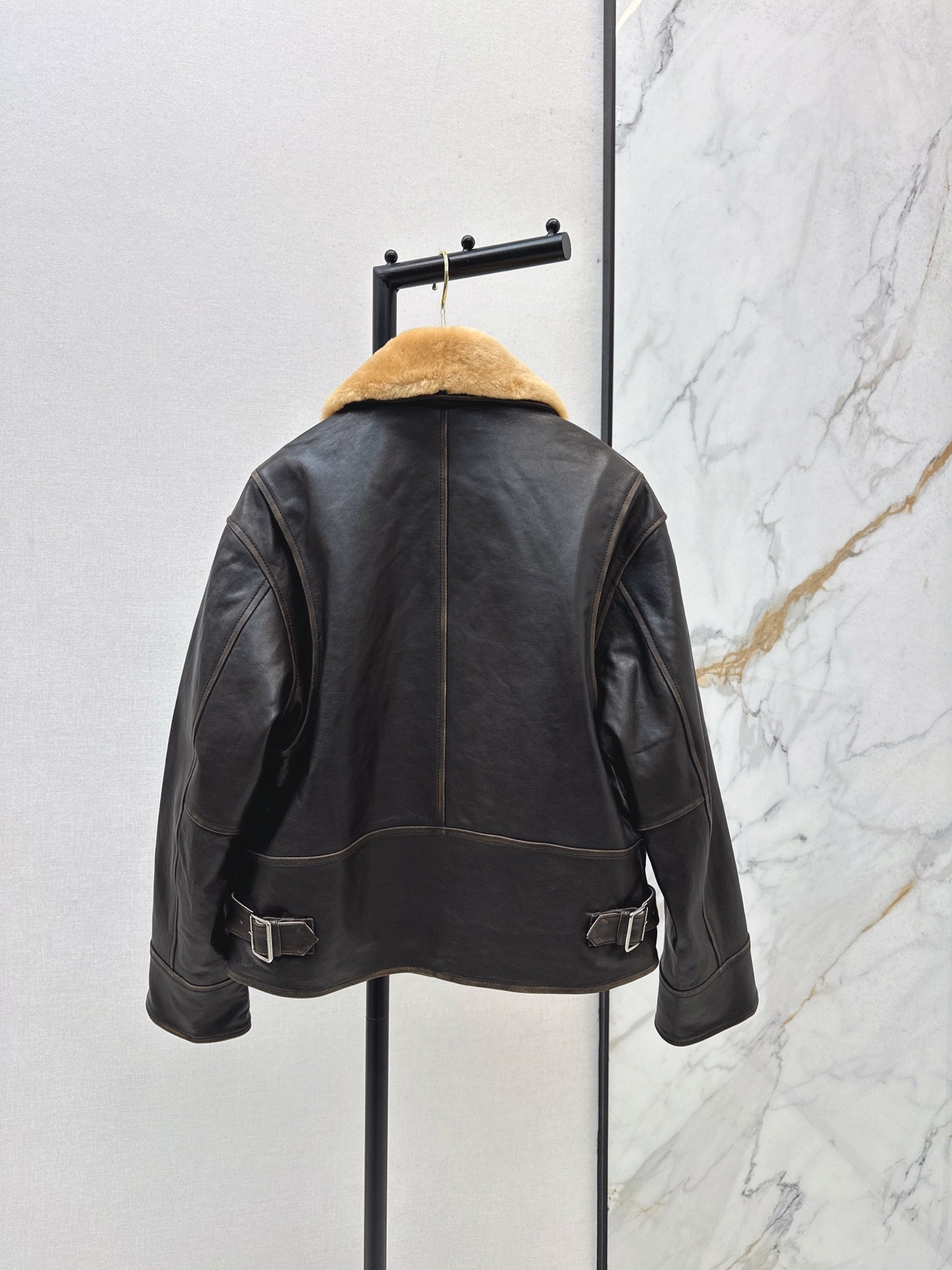 Miu 25fw leather jacket