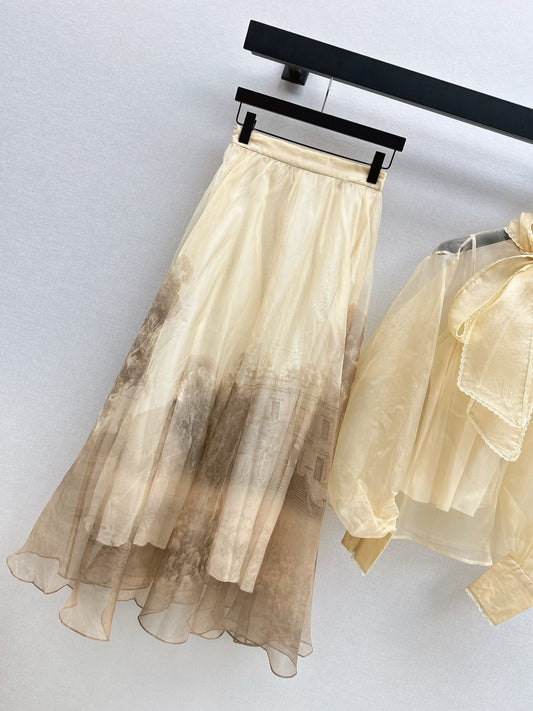 Zimm 25fw silk skirt