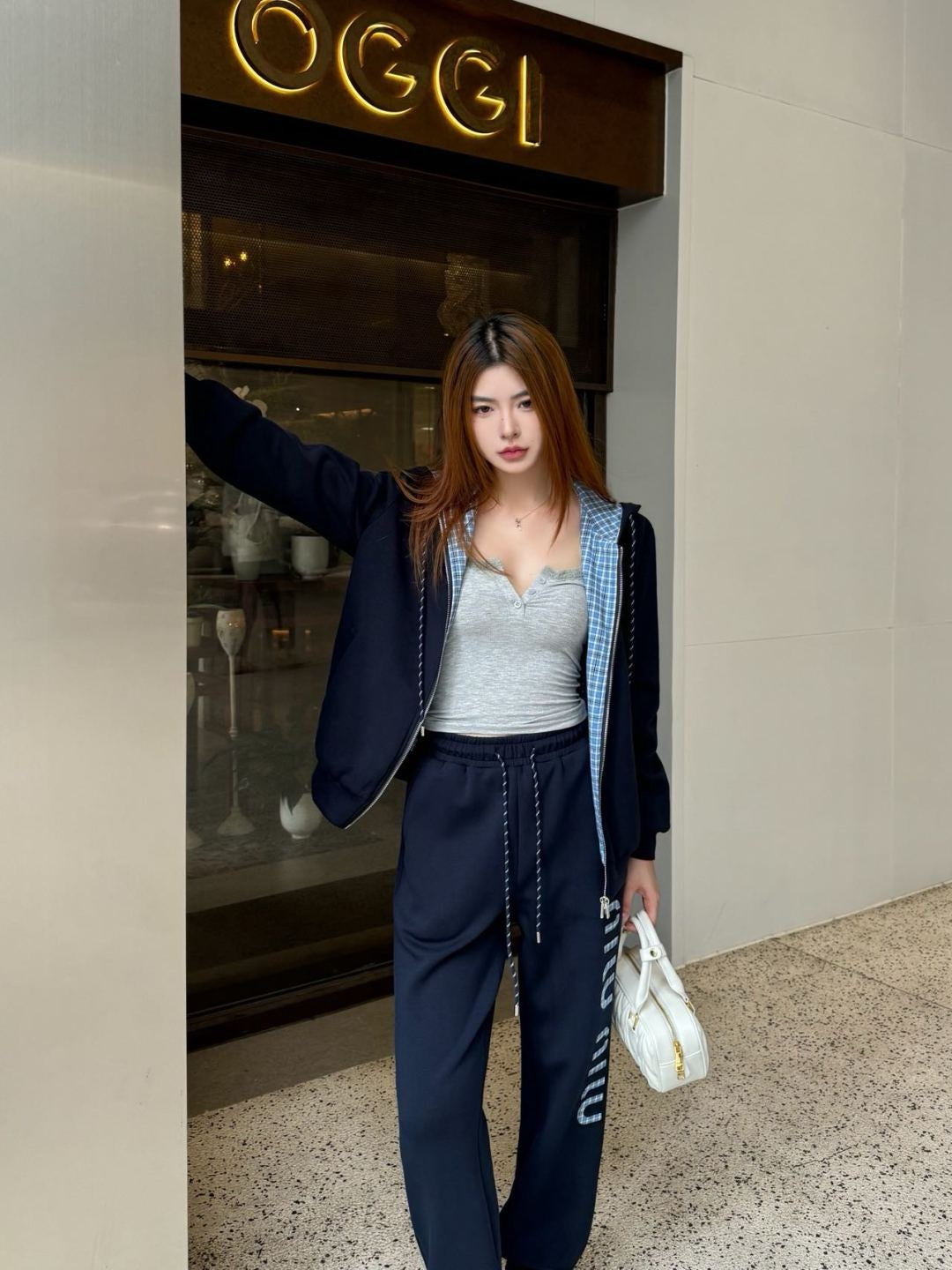 Miu 25fw reversible tracksuit