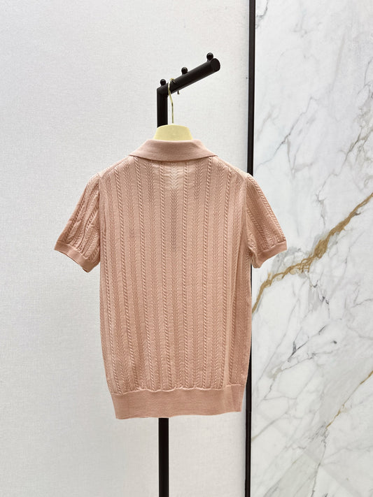 Miu 25fw cashmere polo shirt