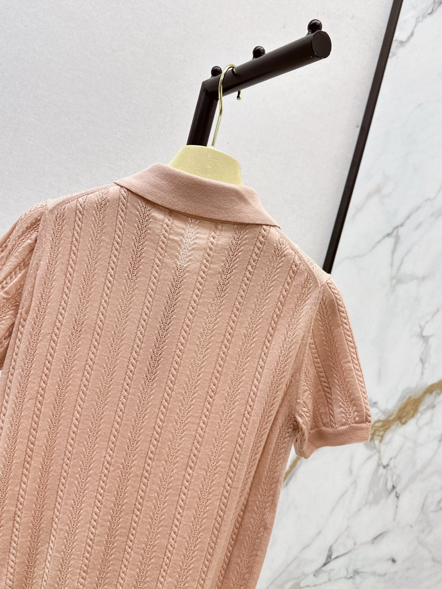 Miu 25fw cashmere polo shirt