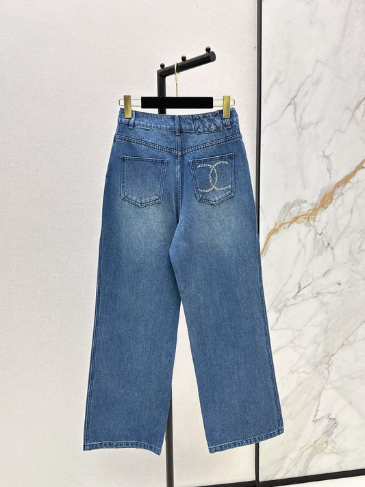 Chan 25fw rhinestone jeans