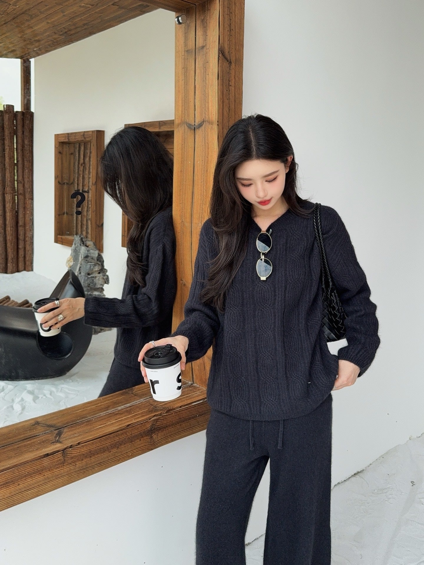 Loro 25fw sweater suit