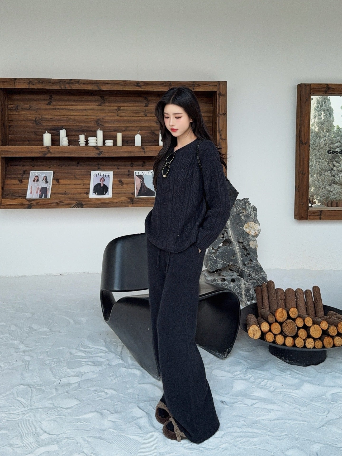 Loro 25fw sweater suit