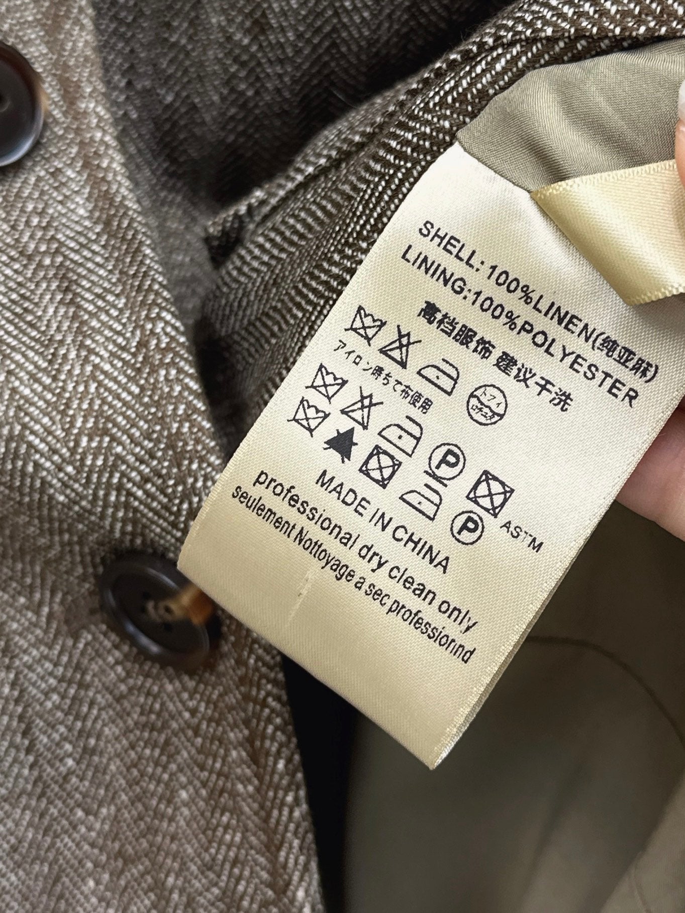 Loro 25fw linen suit