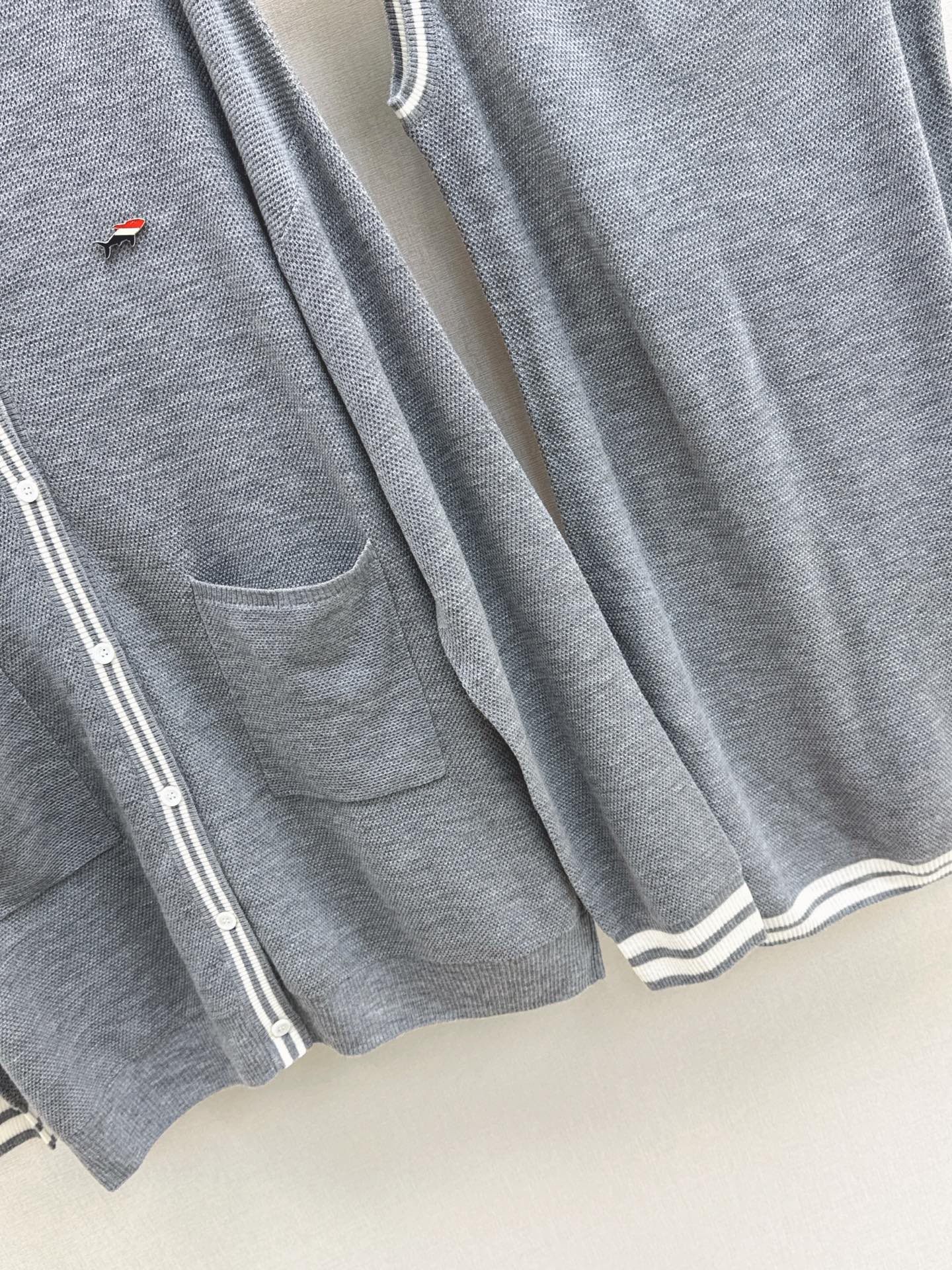 Thom 25fw knitted vest cardigan set