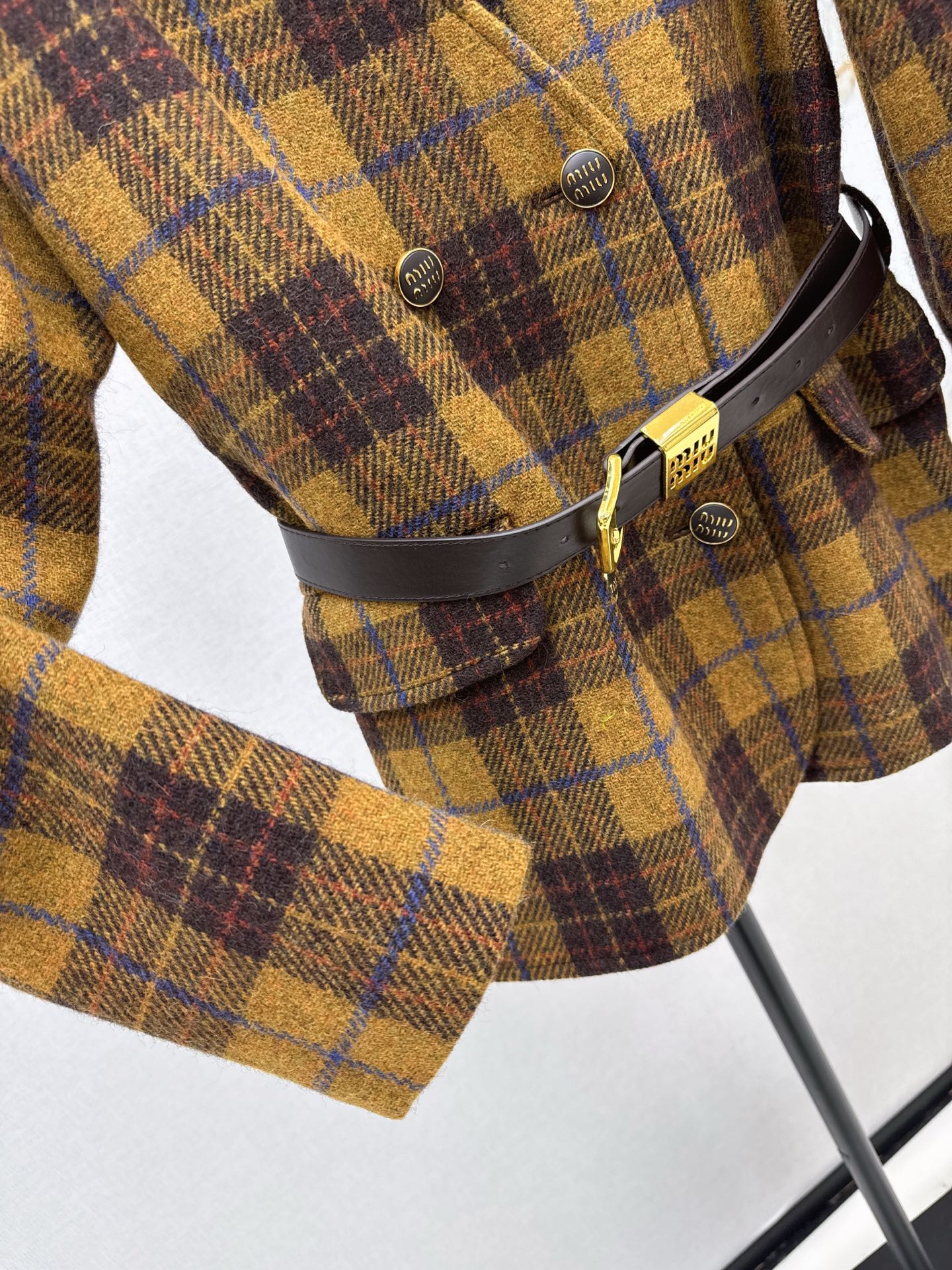Miu 25fw plaid jacket