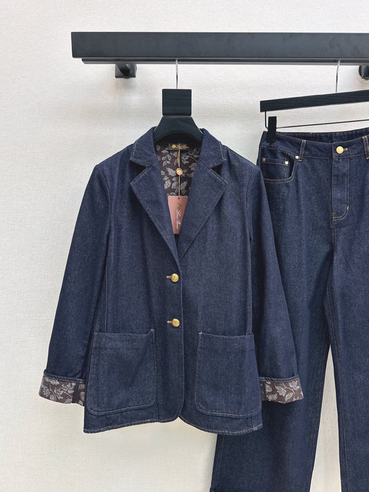 Loro 25fw denim suit