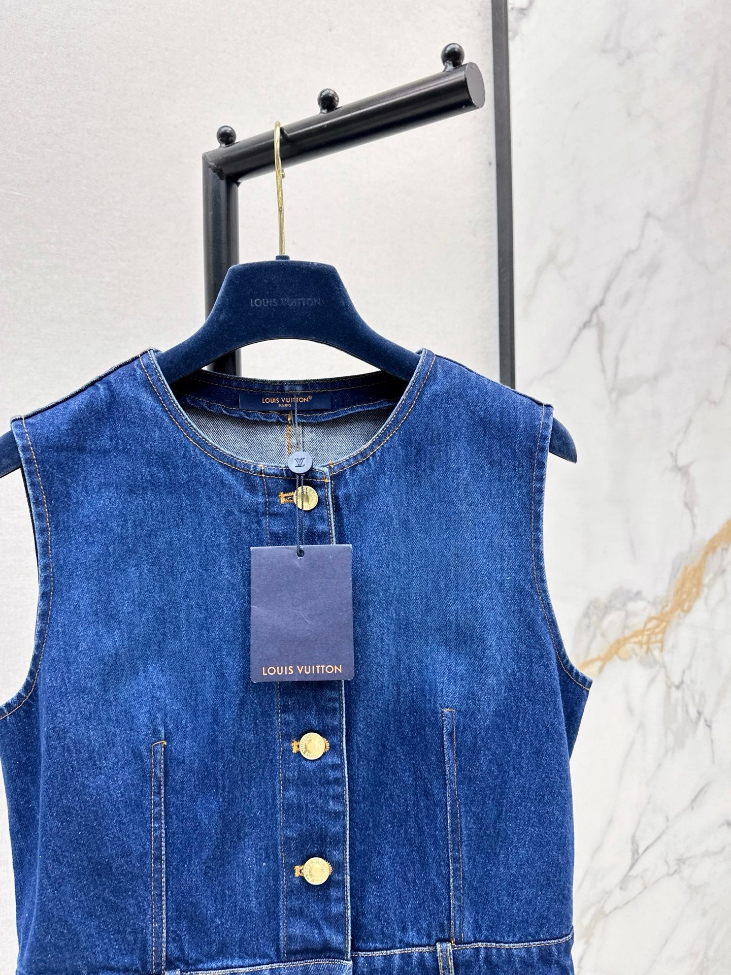 Loui 25fw denim sleeveless dress
