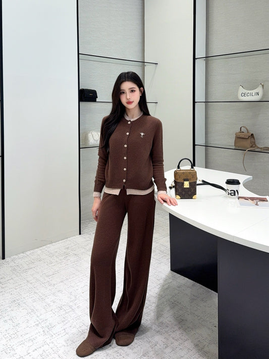 CD 25fw knitted suit