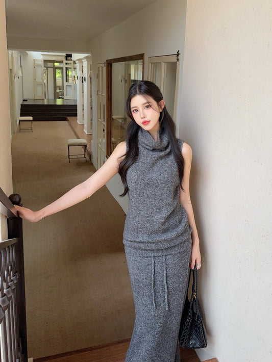 Loro 25fw sweater skirt set