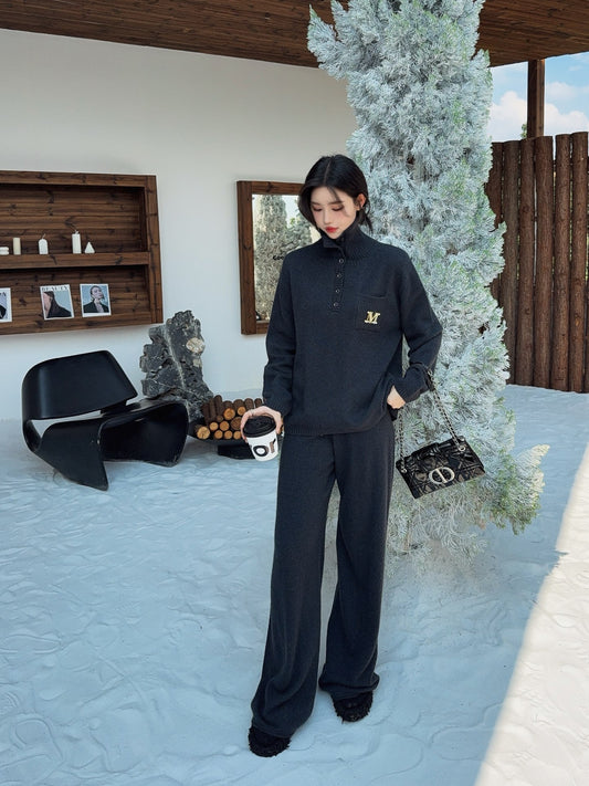 Max 25fw wool sweater pants set