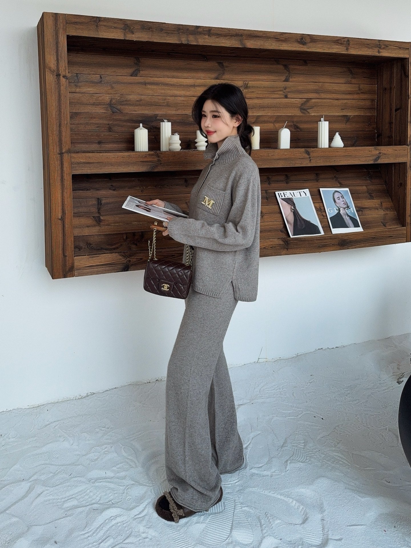 Max 25fw knitted suit