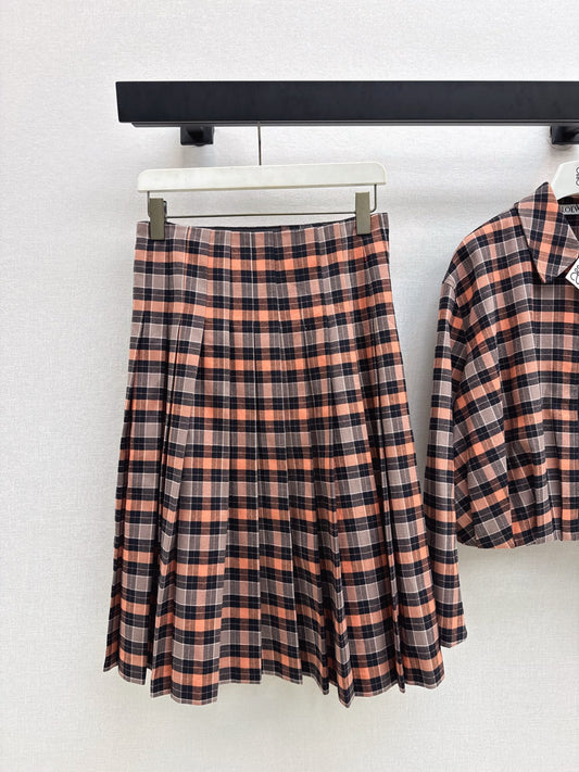 Loe 25fw plaid skirt