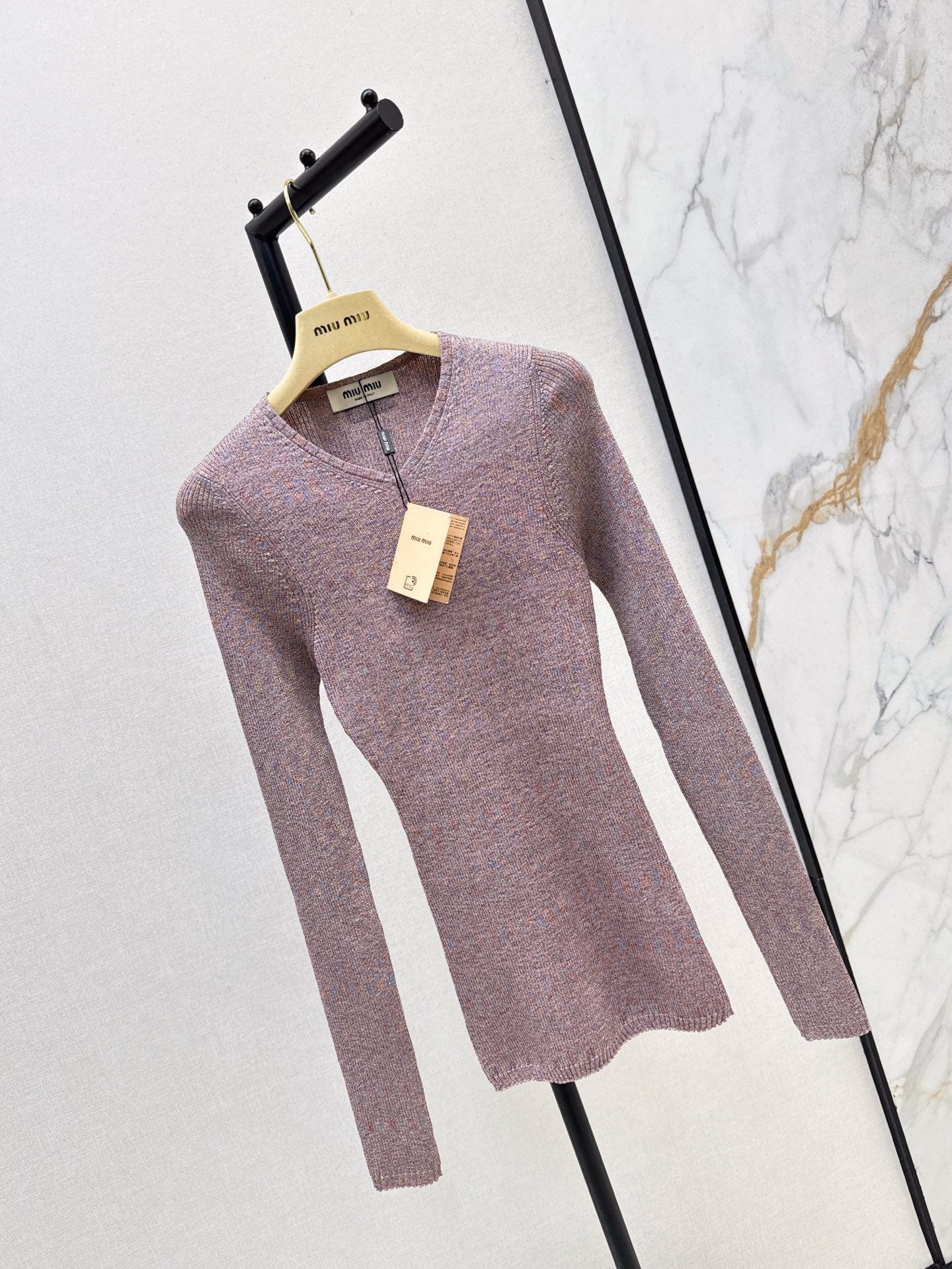 Miu 25fw knitted shirt
