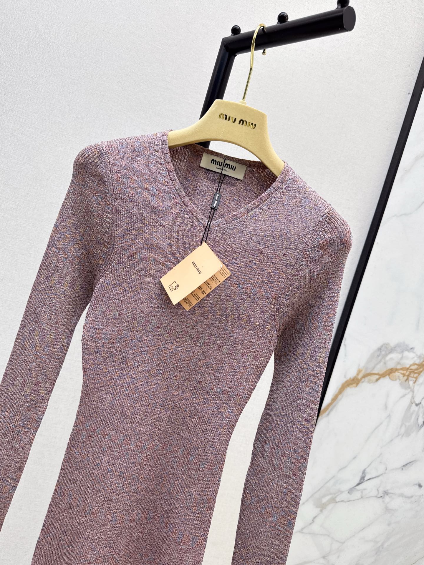 Miu 25fw knitted shirt