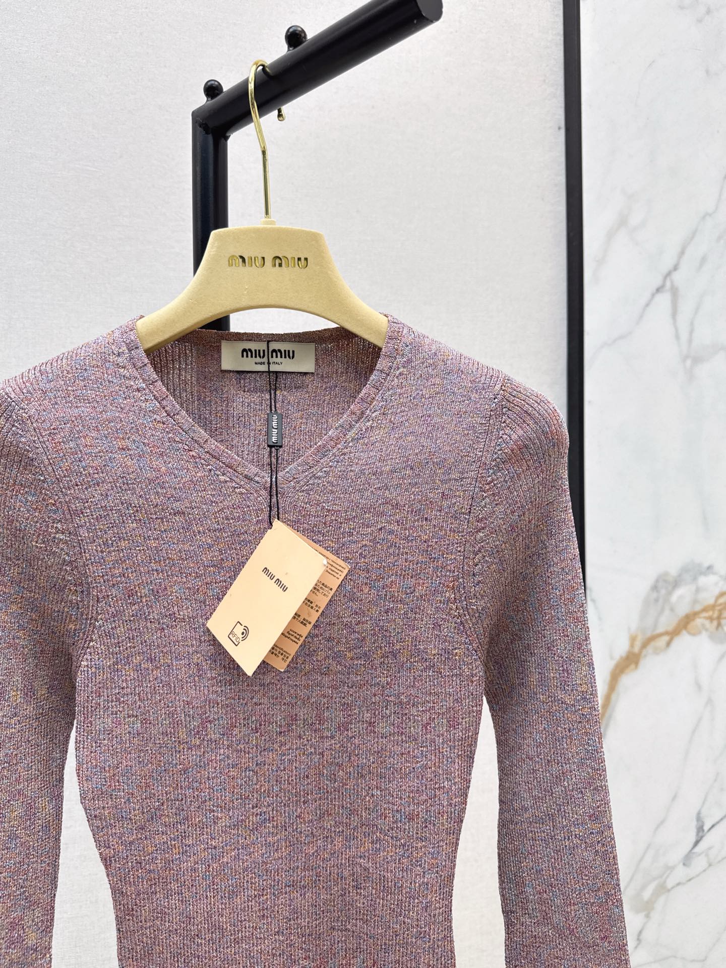 Miu 25fw knitted shirt