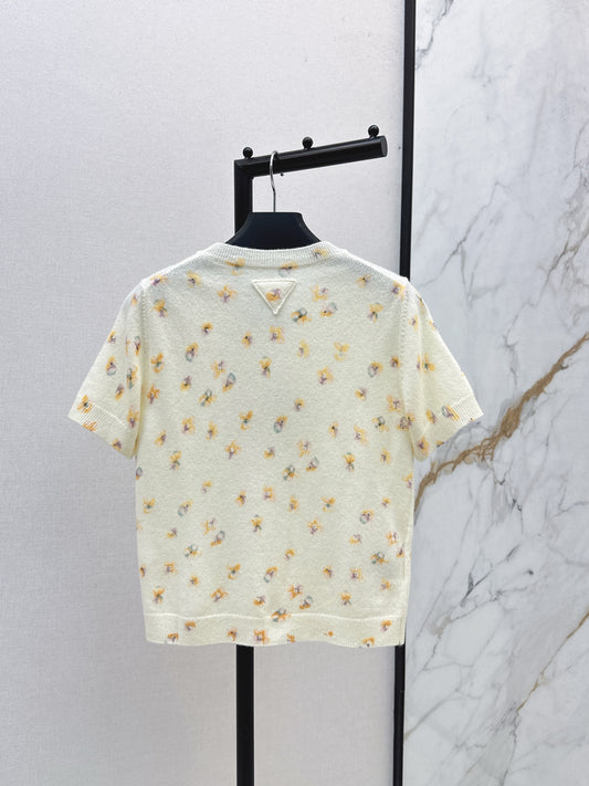 Pra 25fw printed knit shirts