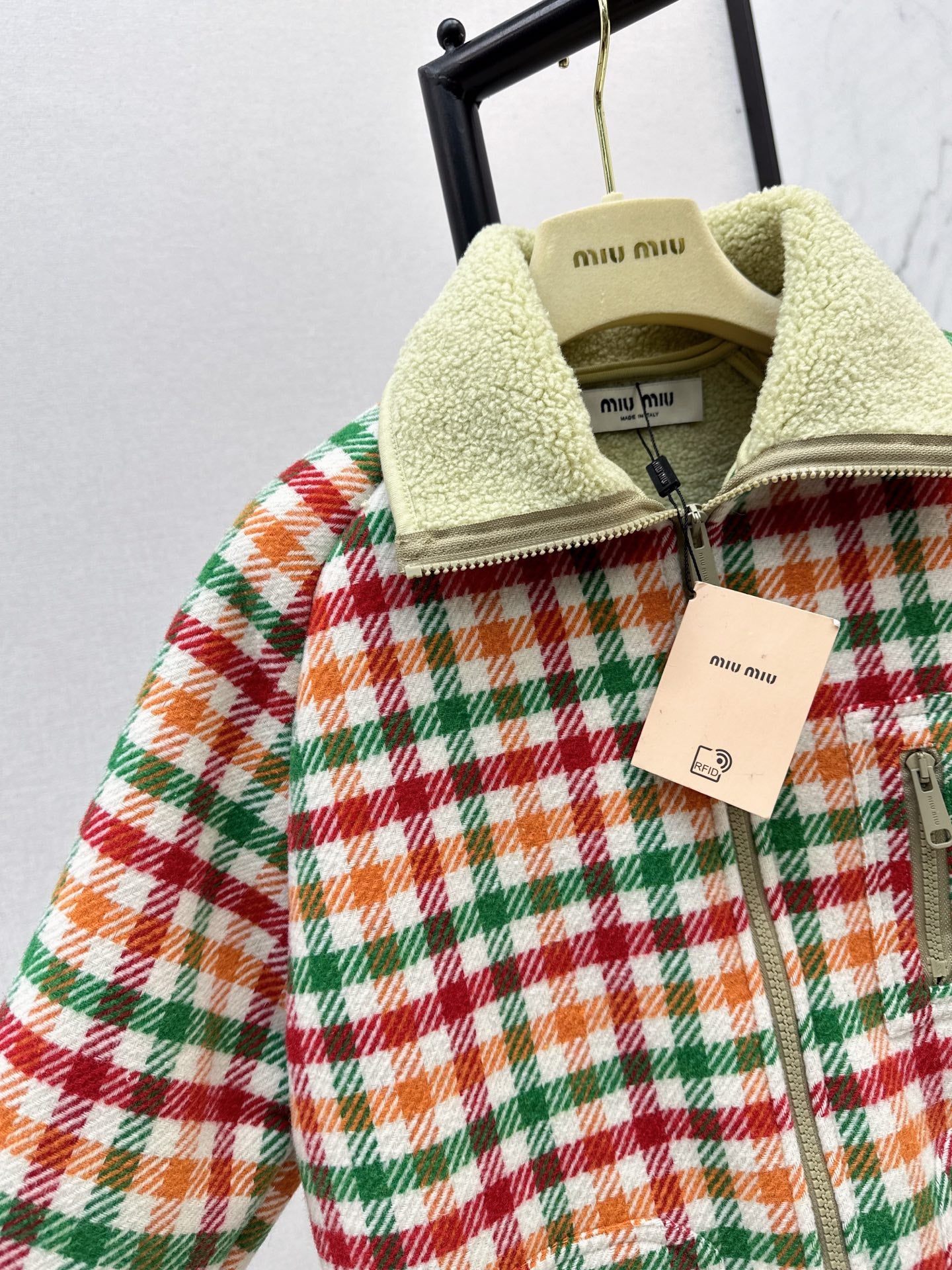 Miu 25fw plaid jacket