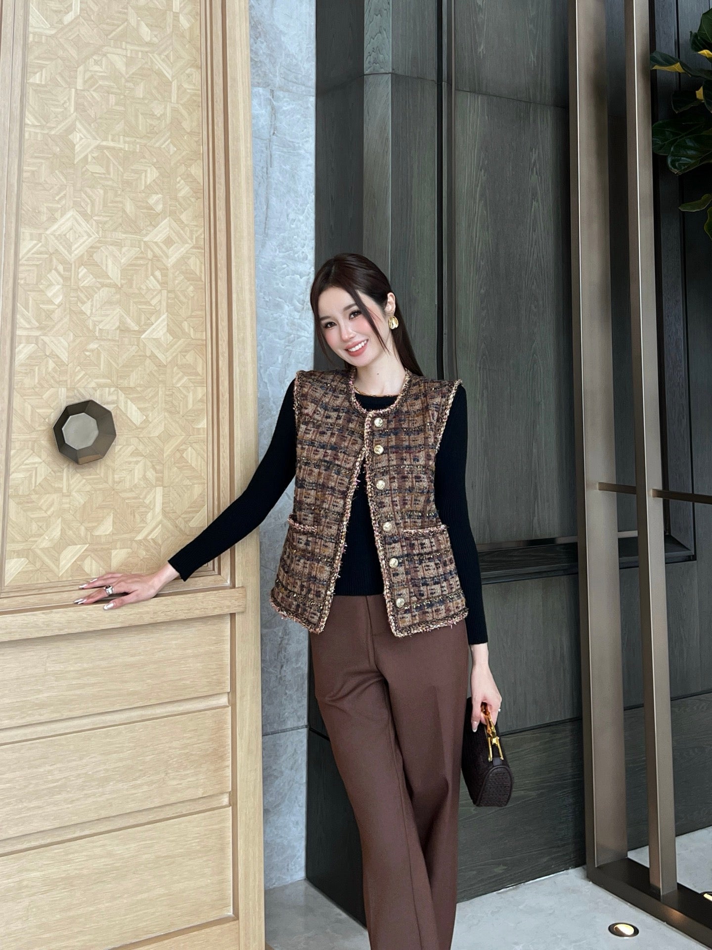 Chan 25fw woven vest