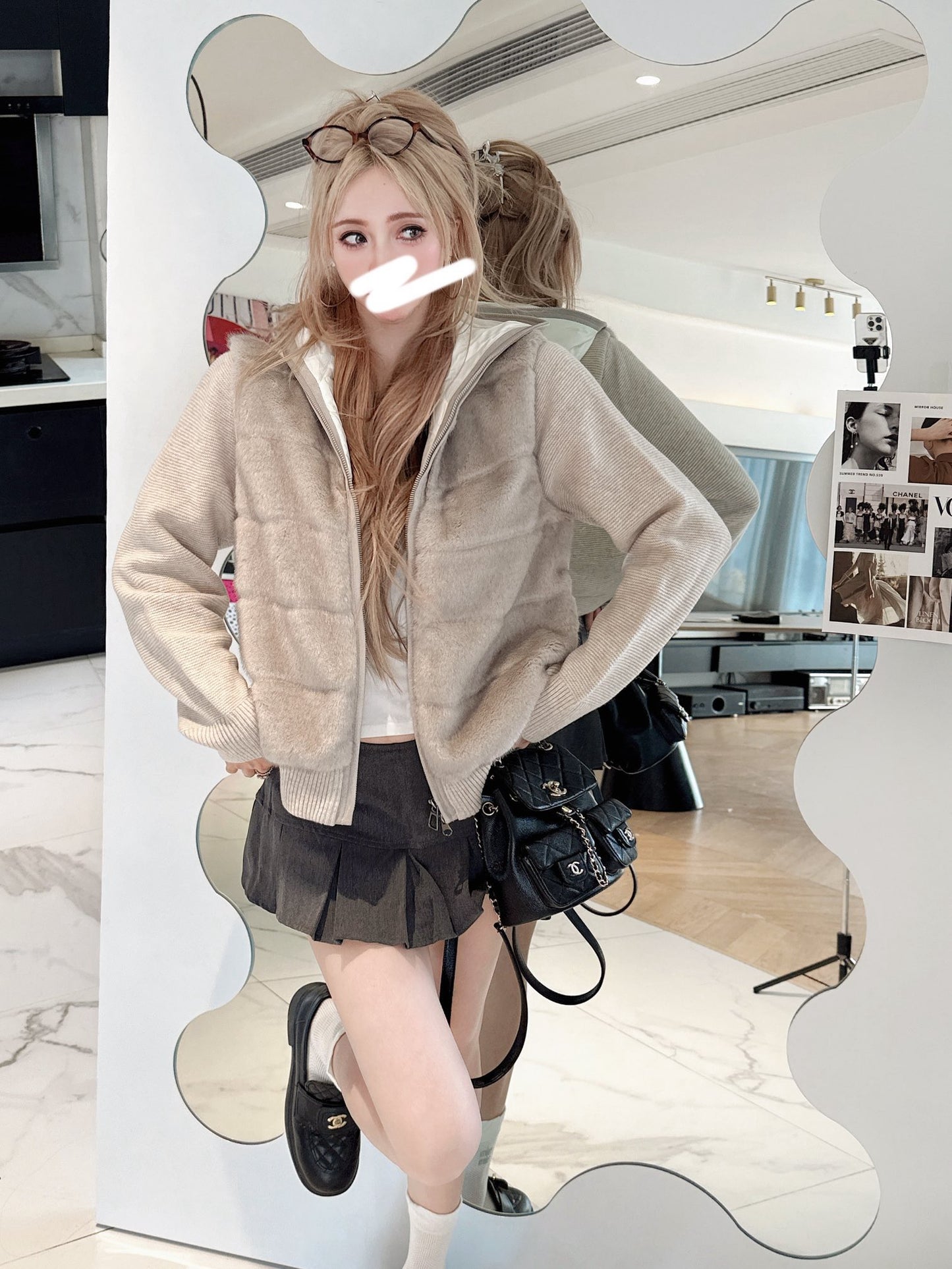 Loro 25fw hooded down jacket