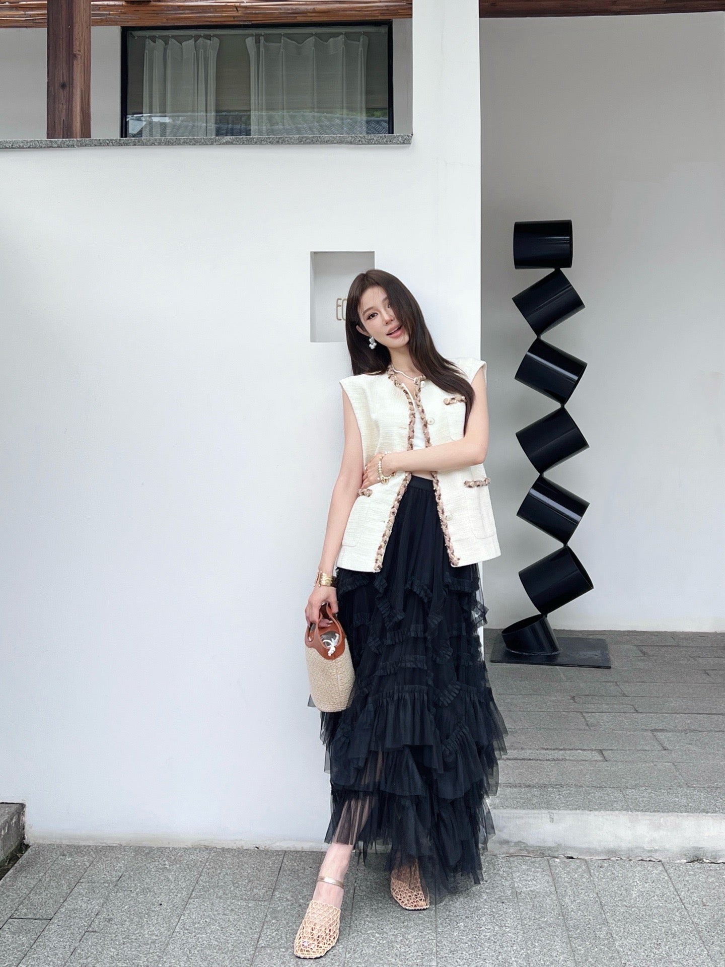 Chan 25fw woven vest