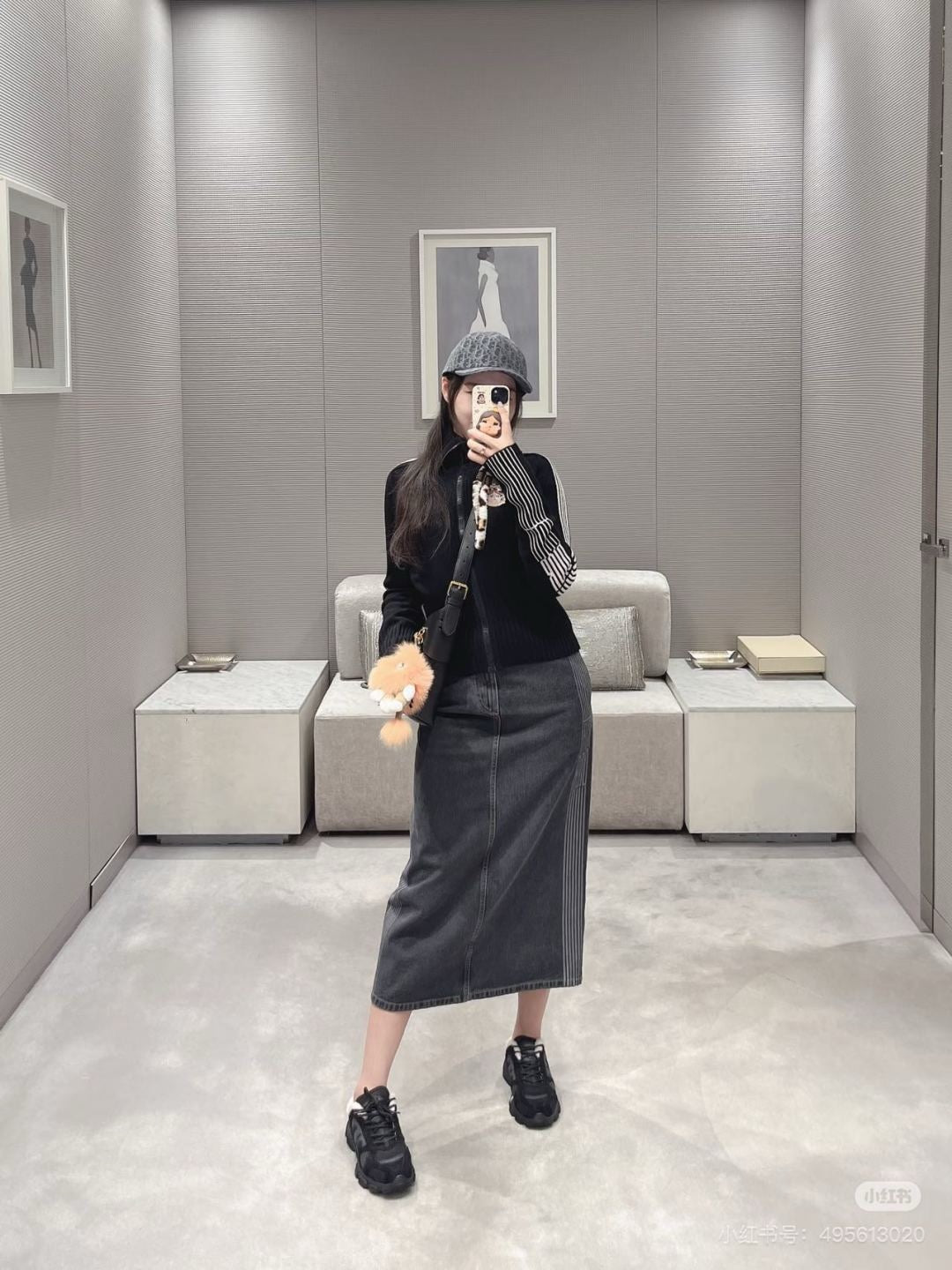 CD 25fw denim skirt
