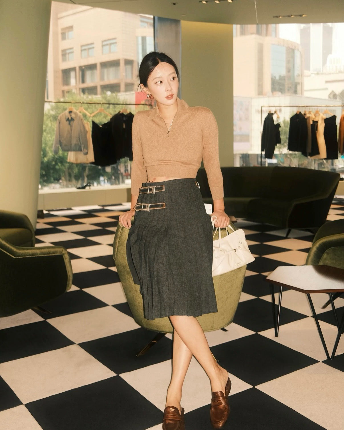 Pra 25fw lapel sweater