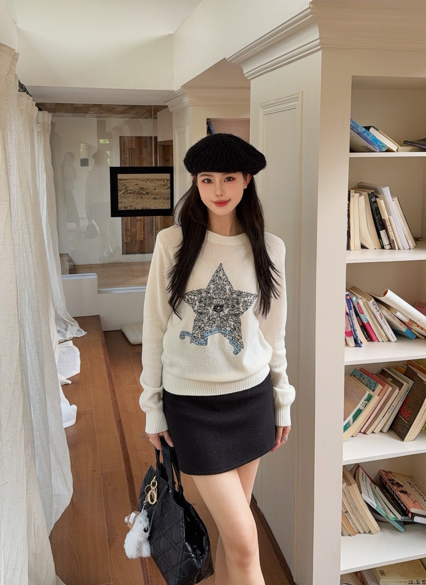 CD 25fw embroidered sweater