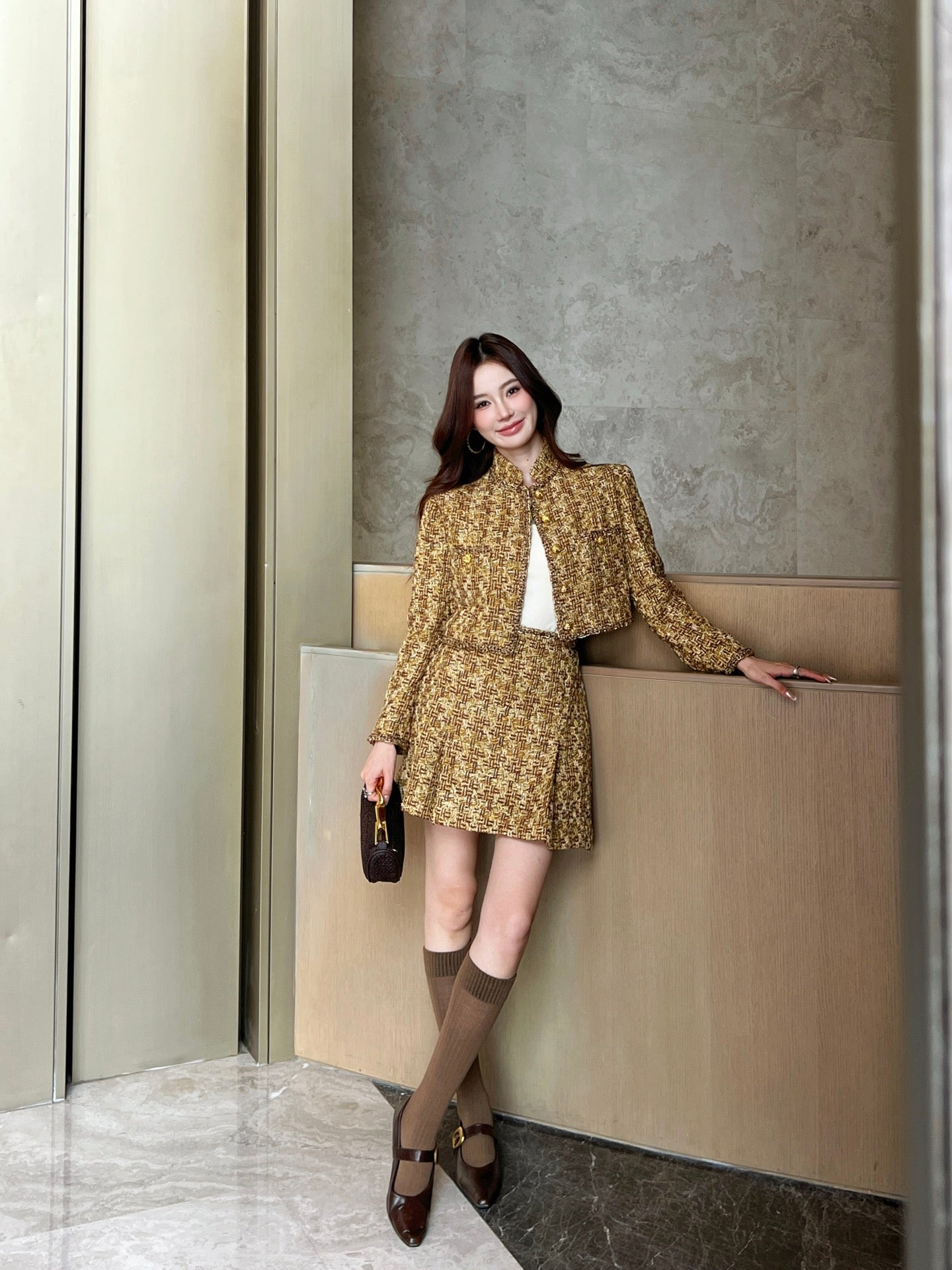 Chan 25fw woven skirt