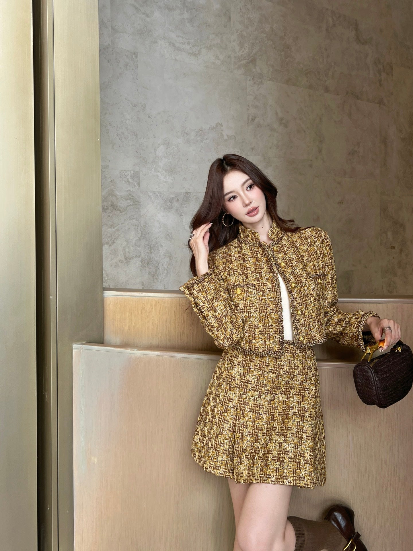 Chan 25fw woven skirt