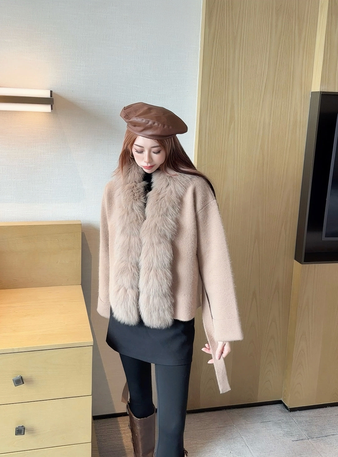 Fen 25fw knitted jacket