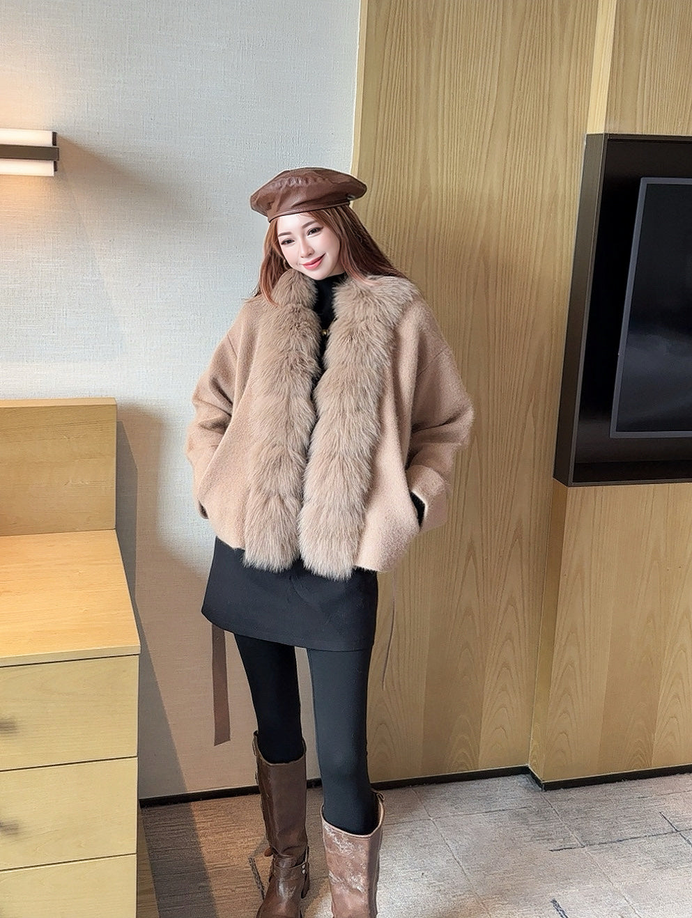 Fen 25fw knitted jacket