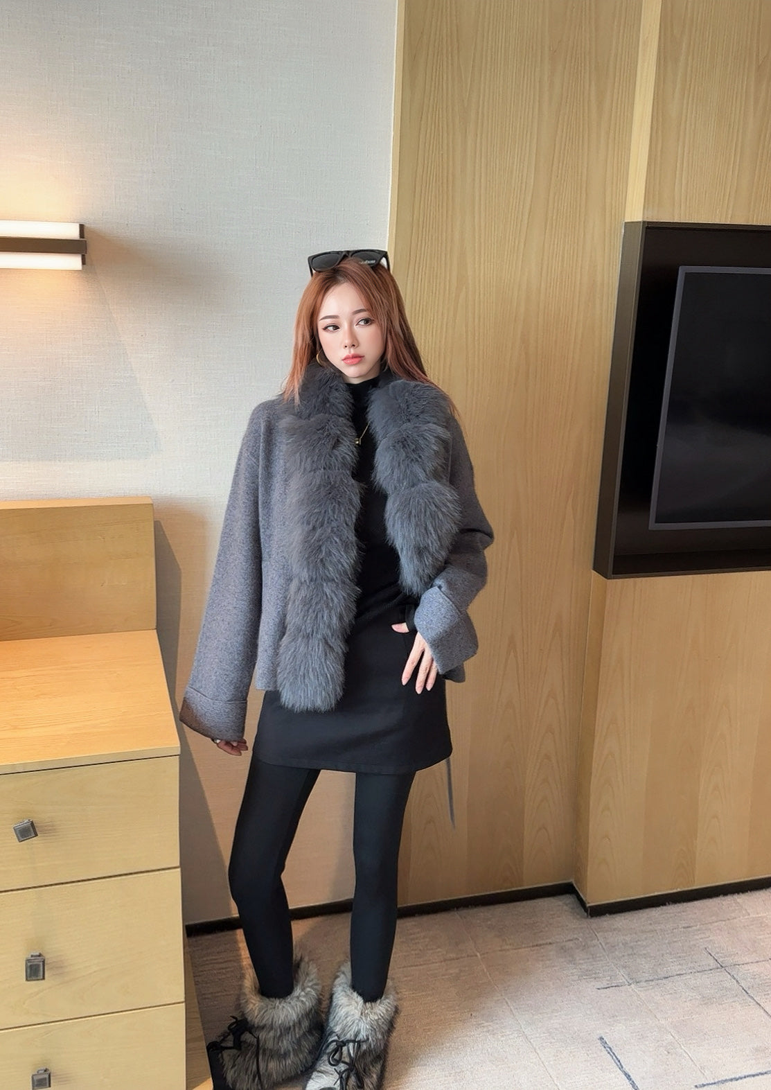 Fen 25fw knitted jacket