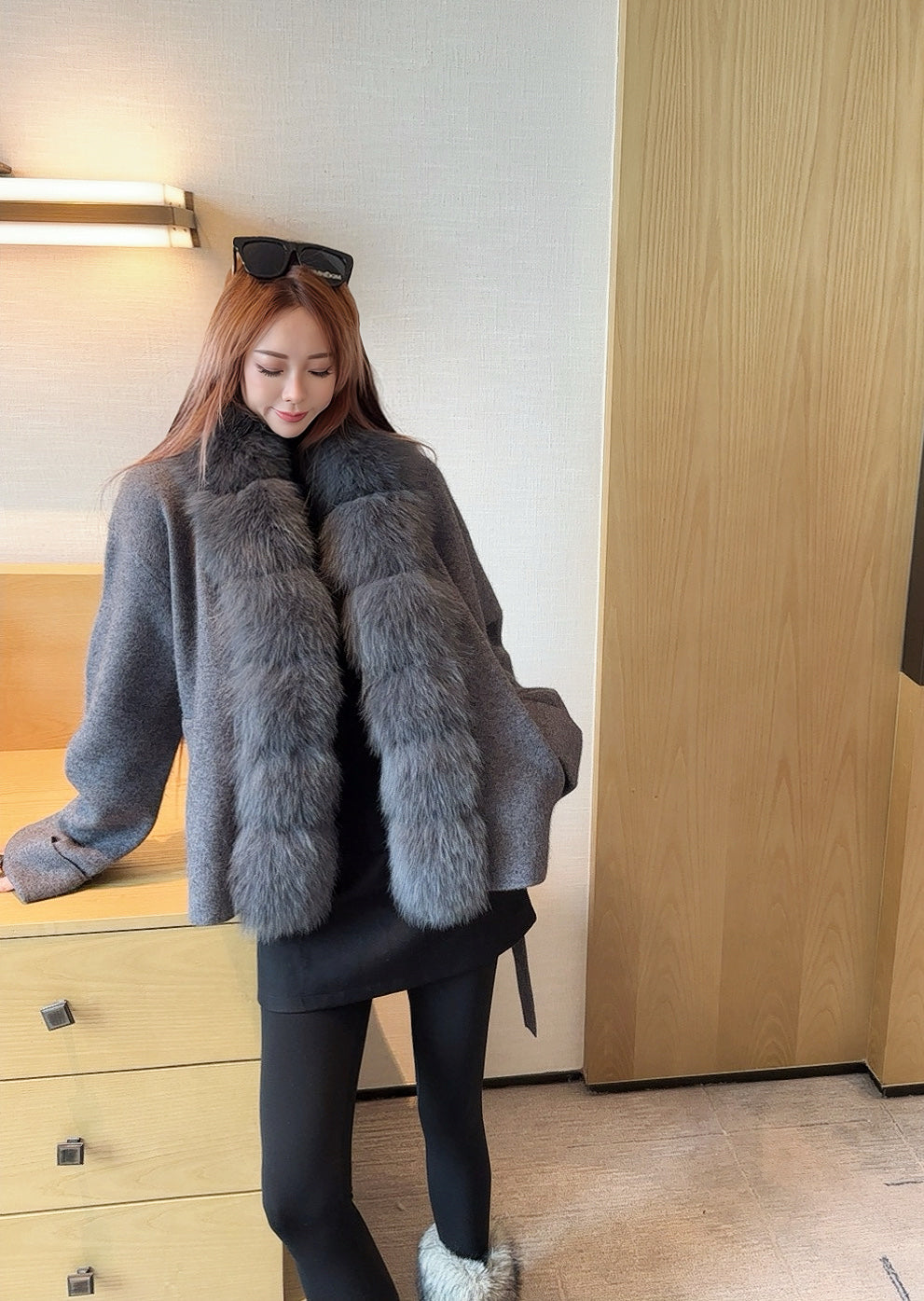 Fen 25fw knitted jacket