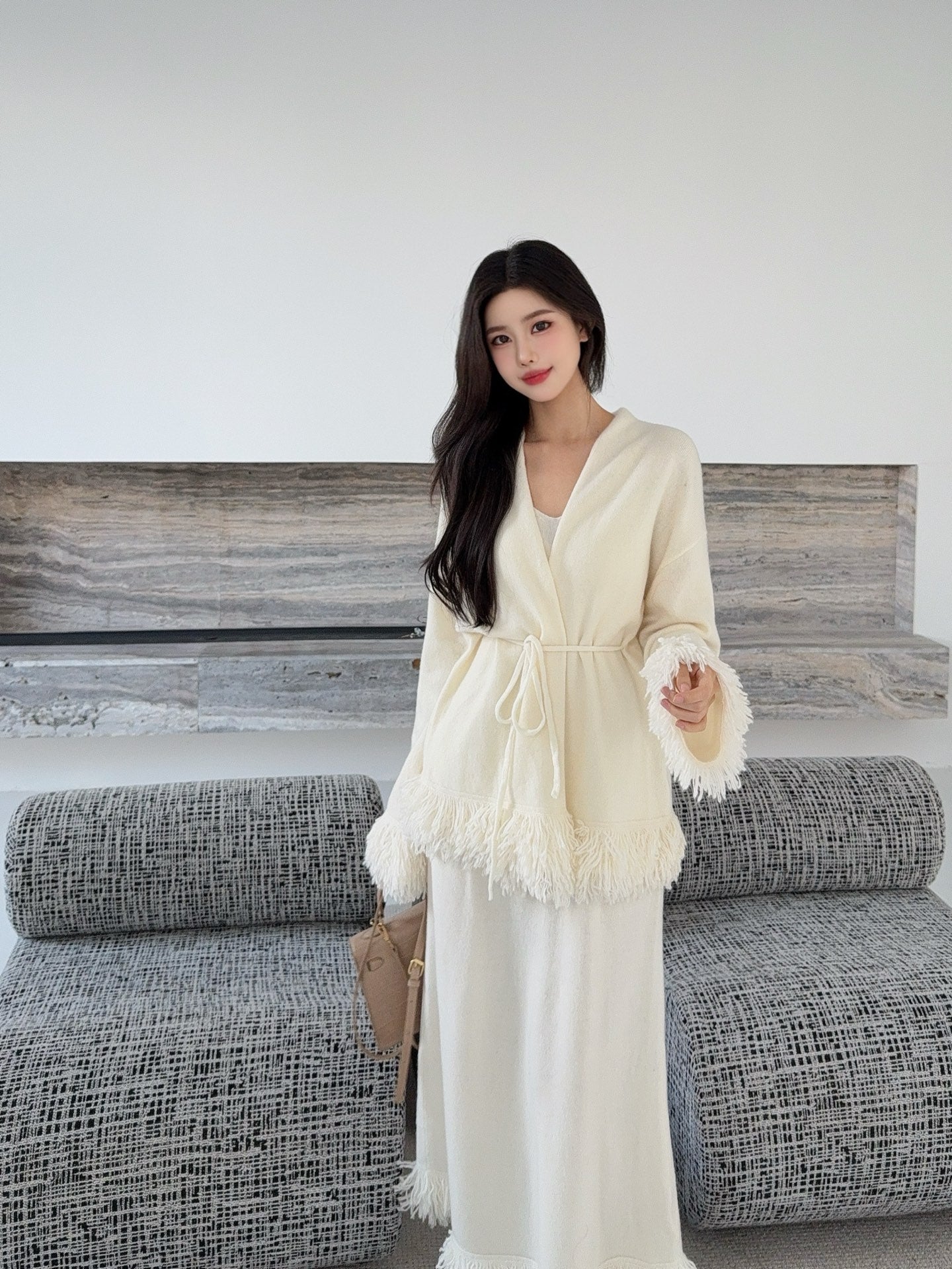 CD 25fw cardigan dress set