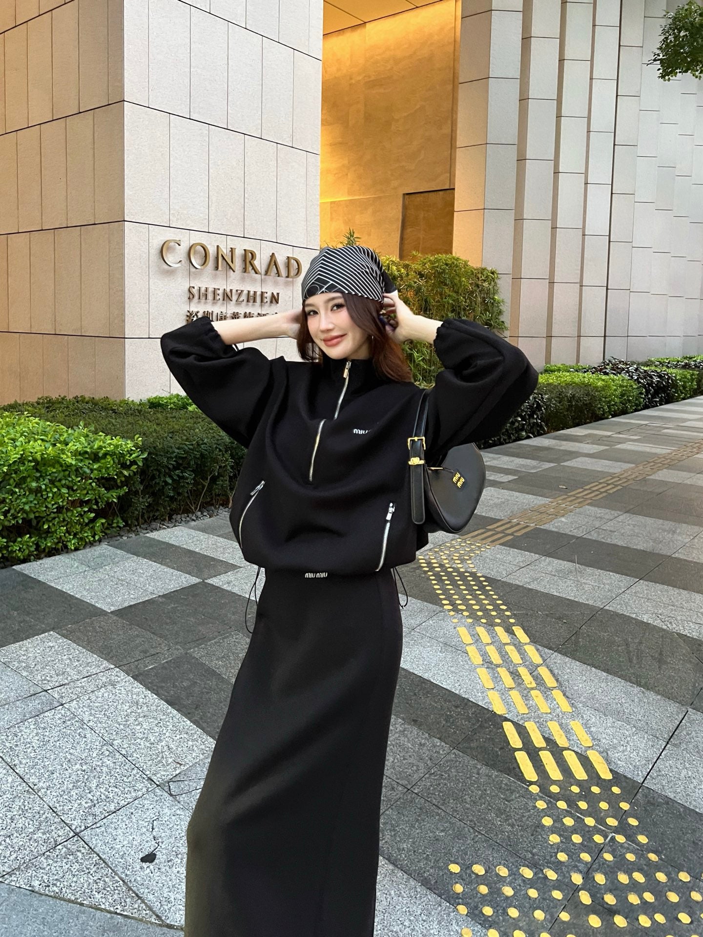 Miu 25fw hoodie skirt suit
