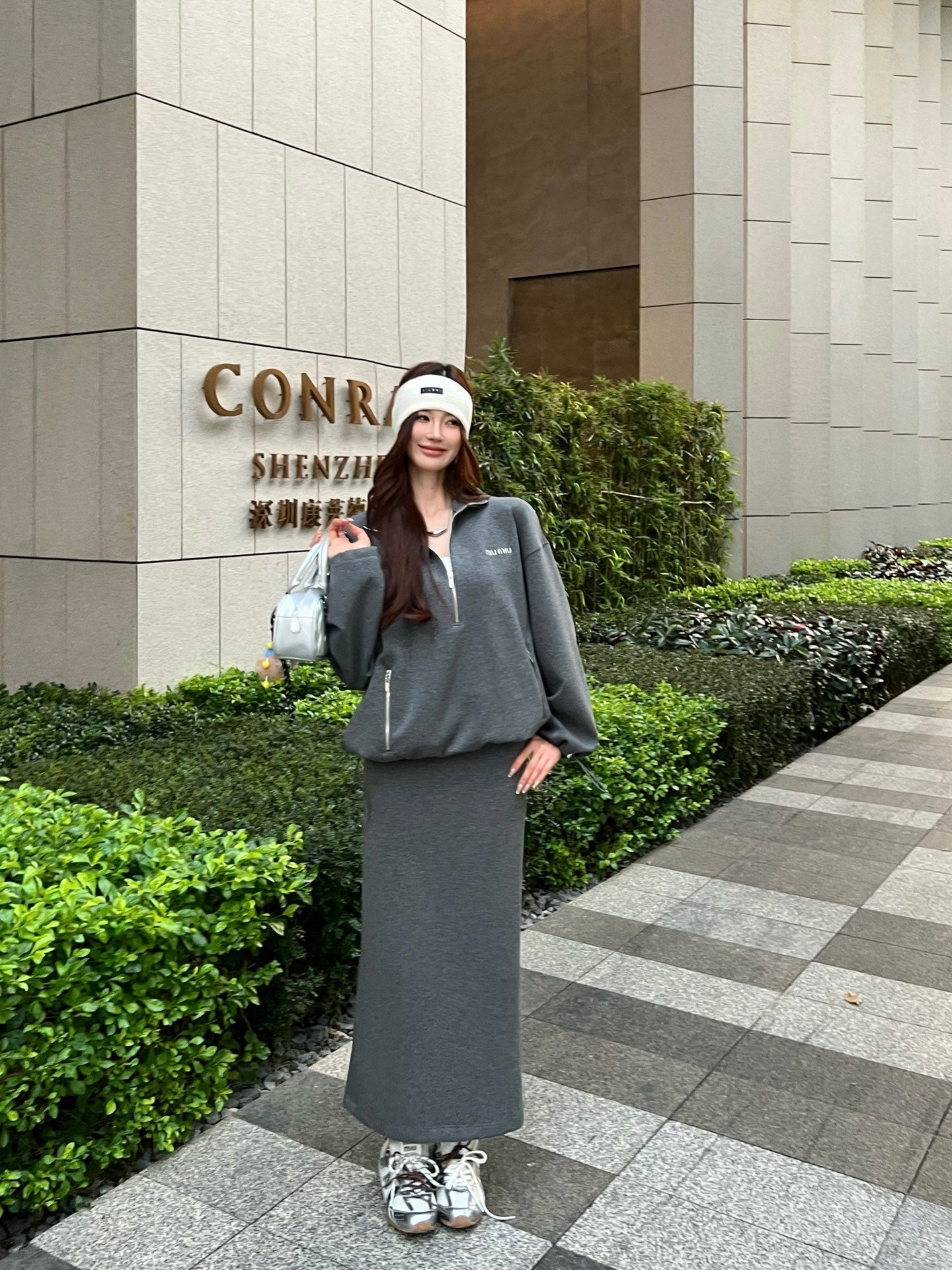 Miu 25fw hoodie skirt suit