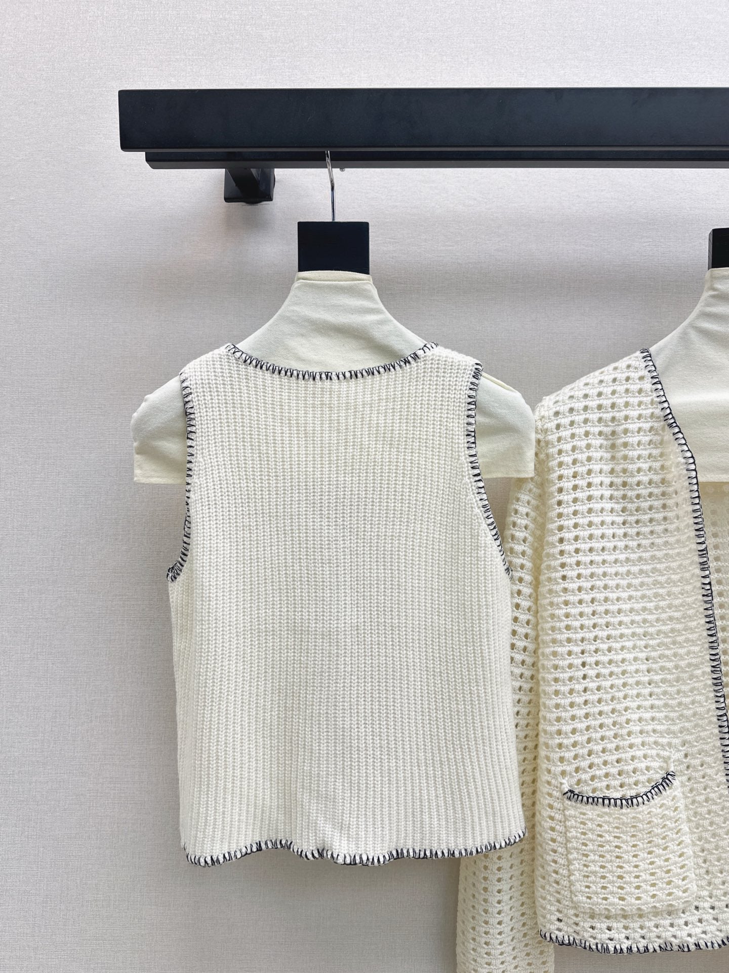 Chan 25fw knitted cardigan vest set