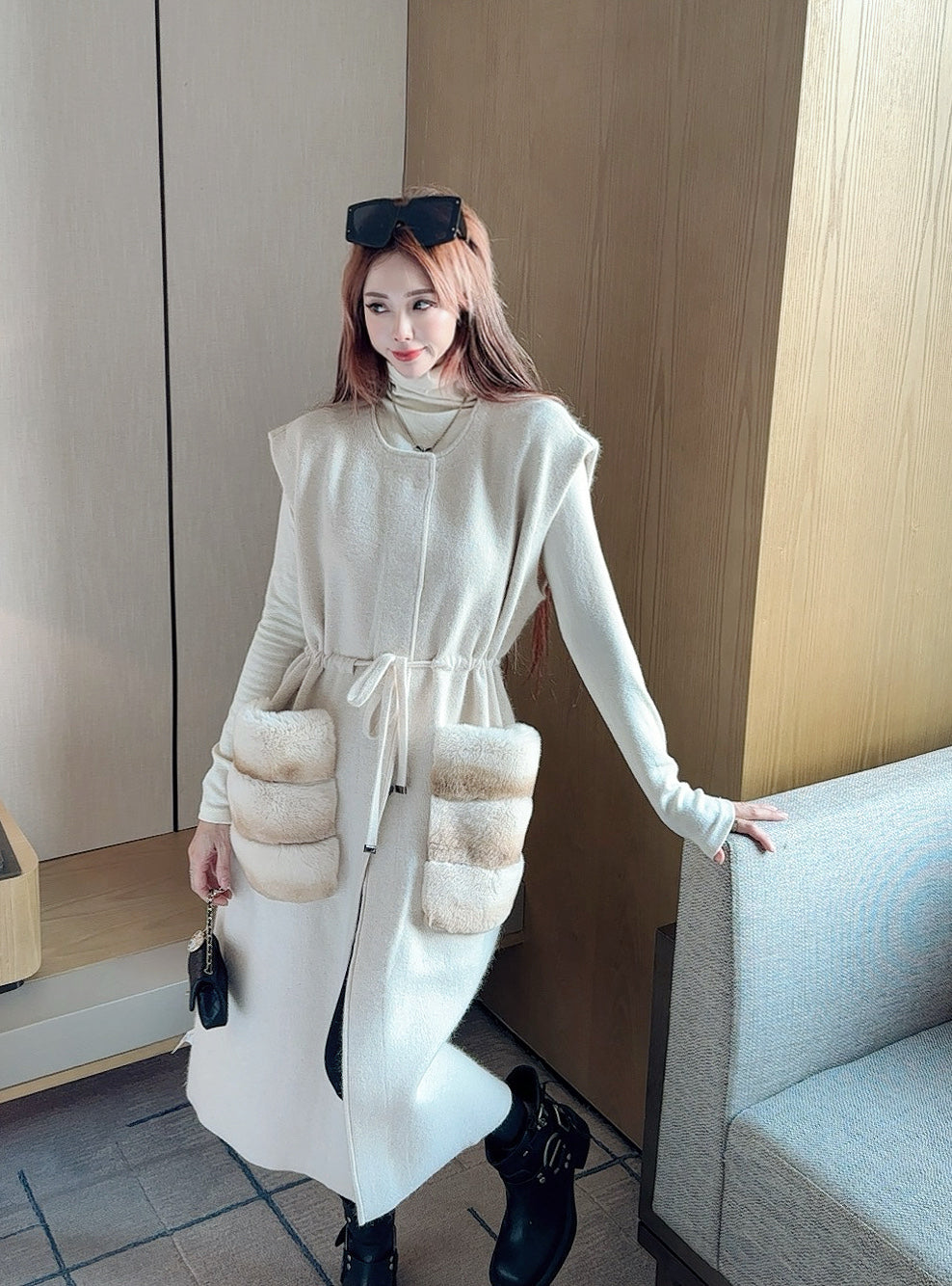 Fen 25fw wool vest jacket