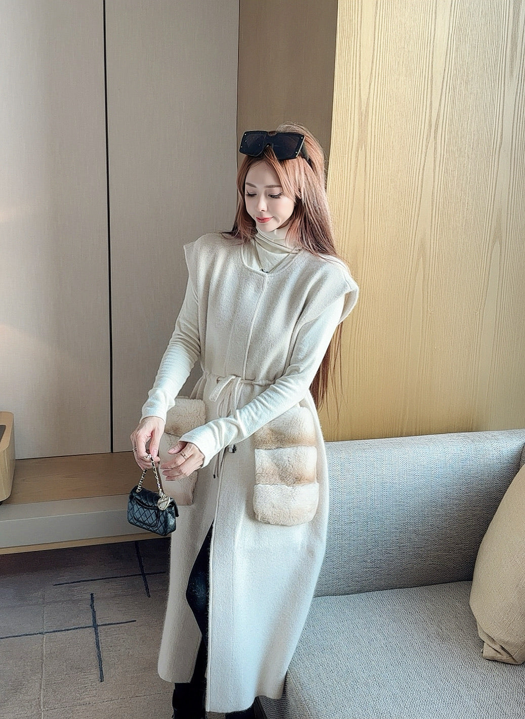 Fen 25fw wool vest jacket
