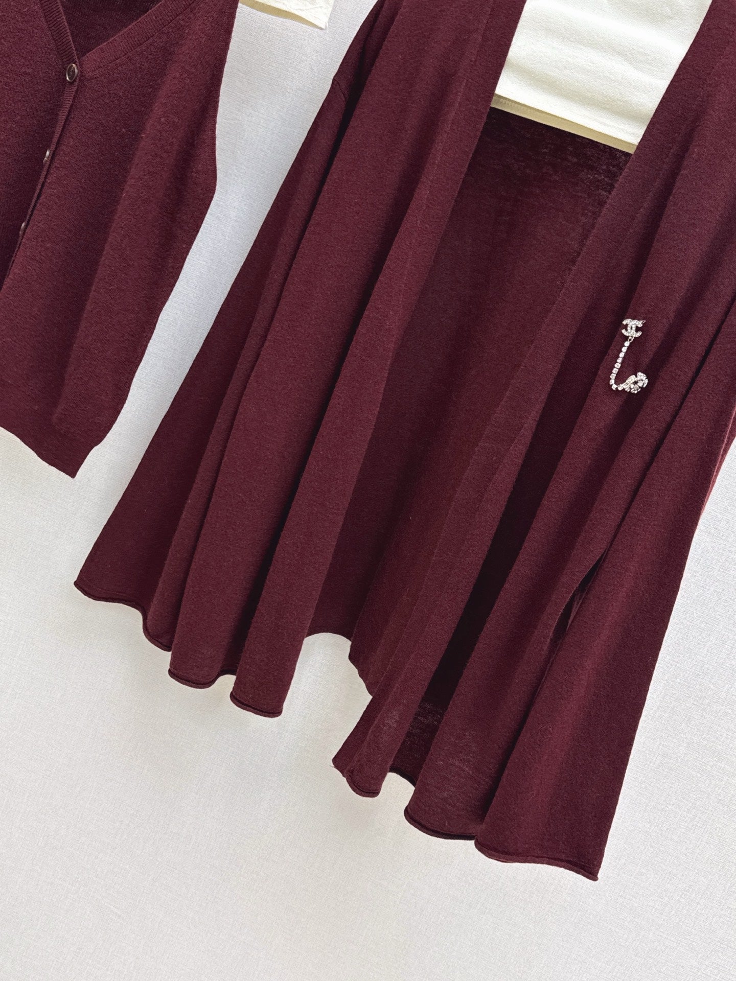 Chan 25fw knitted vest cardigan set