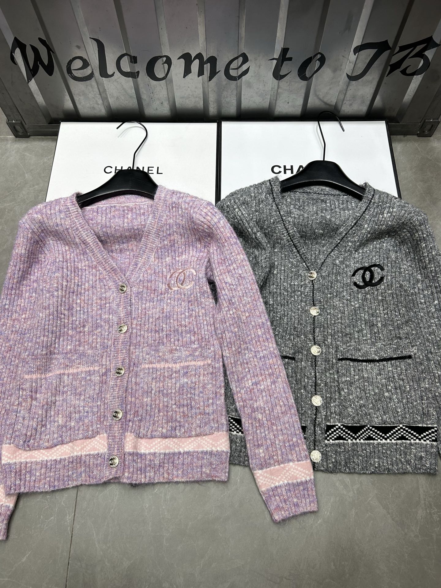 chan 25fw knitted cardigan