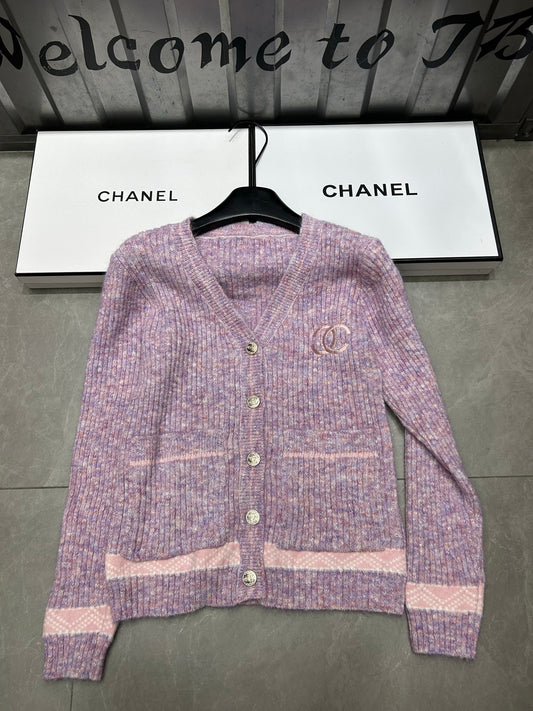 chan 25fw knitted cardigan