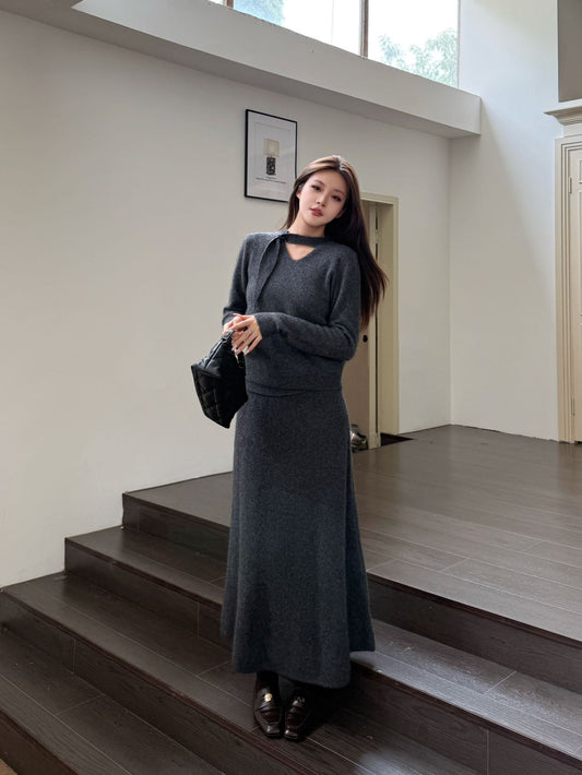 CD 25fw knitted suit